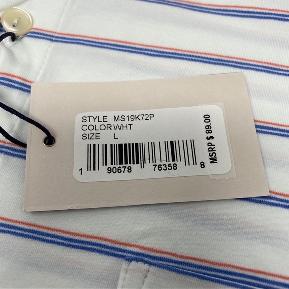 Peter Millar Seaside Wash Striped Golf Polo Shirt - Picture 4 of 5